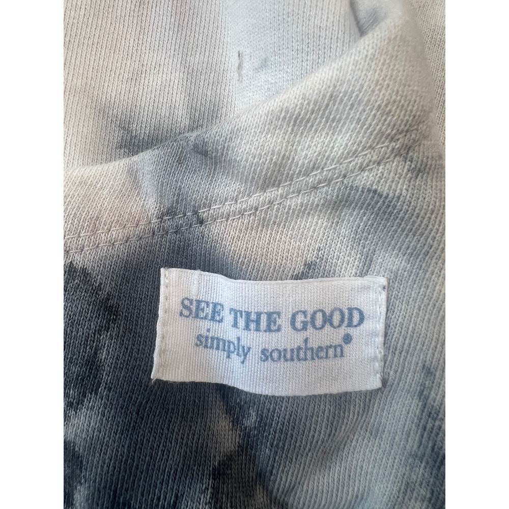 Simply Southern Pink Elephant Tie Dye Hoodie Grey XL Dull Your Sparkle Daisy - Picture 7 of 9